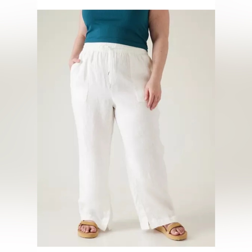 Athleta Retreat Linen Wide Leg Pant - Size 26